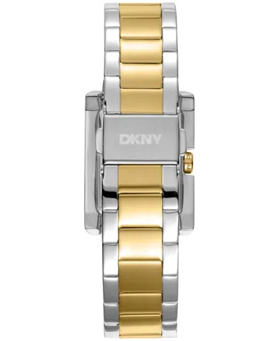 Dkny Women's Westside Midi White Mop Dial Gold Two-tone Stainless Steel Bracelet Watch 25.5x33mm