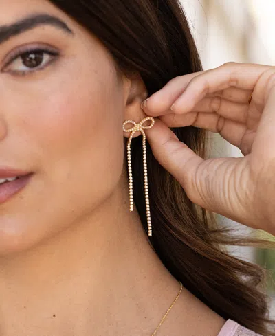 Brook & York Adeline Gold Plated Bow Statement Earrings