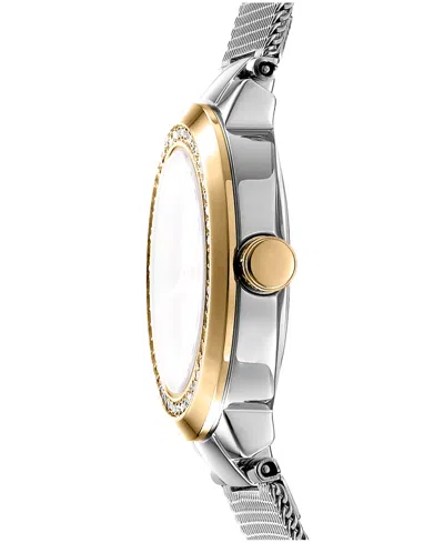 Dkny Women's Eastside Mini Silver Dial Gold Tone Case On Stainless Steel Bracelet Watch 28mm