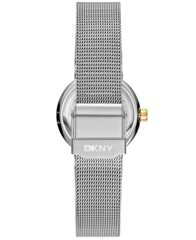 Dkny Women's Eastside Mini Silver Dial Gold Tone Case On Stainless Steel Bracelet Watch 28mm