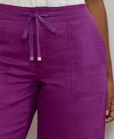 Ralph Lauren Plus-size 100% Linen Wide-leg Pants