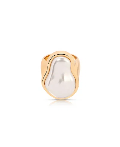 Ettika Sea Born Imitation Pearl Cocktail Ring