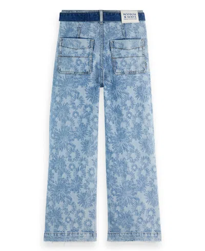 Scotch & Soda Girls' The Wave Wide Leg Jeans - Little Kid, Big Kid In Blue