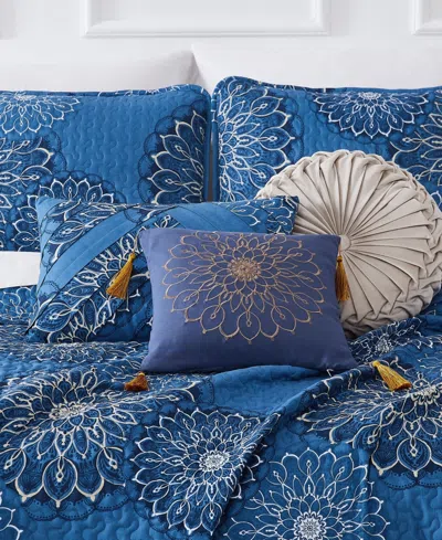 Southshore Fine Linens Midnight Floral 6-pc. Quilt Set, King/california King