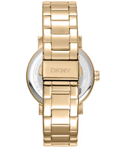 Dkny Women's Soho Maxi Gold-tone Stainless Steel Bracelet Watch, 40mm