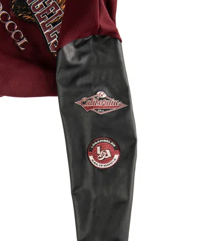 Ring Of Fire Big Boys Dedan Woolen Varsity Jacket In Black