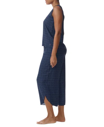 Tommy Hilfiger Women's Printed Cropped Pajama Set