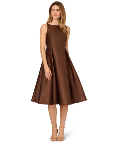 Adrianna Papell Boat-neck A-line Dress