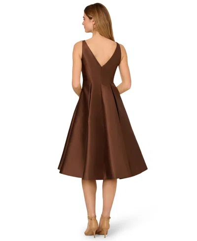 Adrianna Papell Boat-neck A-line Dress