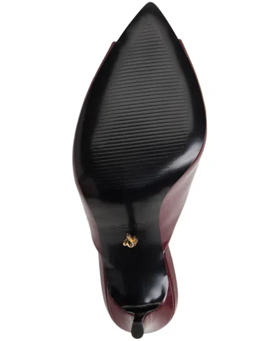 Aldo Elenara Pointed Peep Toe Mule In Burgundy