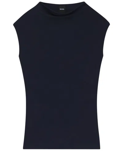 Hugo Boss Boss By  Women's Matte Fabric High-neck Top
