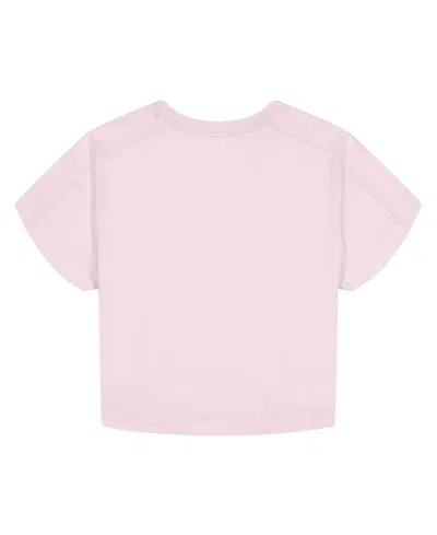 Calvin Klein Big Girls Foil Short Sleeve T-shirt In Pink
