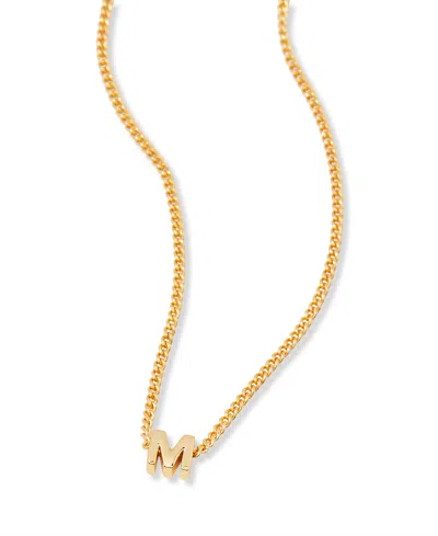 Brook & York Gold Plated Kira Mini Initial Short Pendant Necklace
