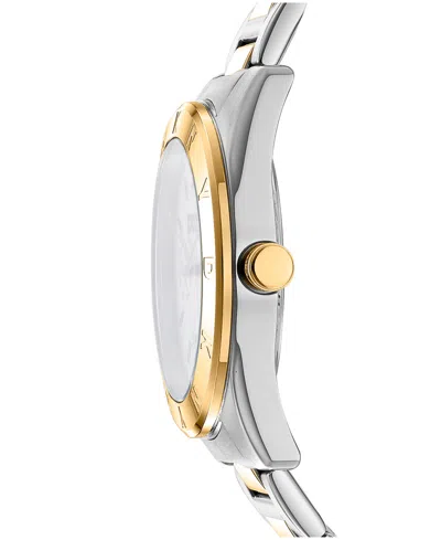Dkny Women's Chambers Multi Sport Chronograph Silver Dial Gold Two-tone Stainless Steel Bracelet Watch 36