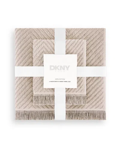 Dkny Herringbone Cotton 4-pc. Towel Set