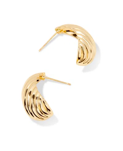 Brook & York Gold Plated Farrah Ribbed Stud Earrings