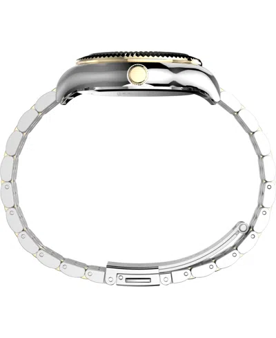 Timex Women's Quartz Analog Two-tone Stainless Steel Watch, 34mm In Neutral