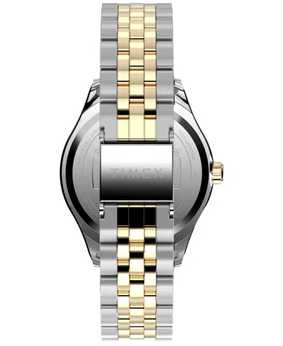Timex Women's Quartz Analog Two-tone Stainless Steel Watch, 34mm In Neutral