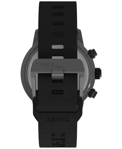 Timex Men's Chronograph Black Silicone Watch, 44mm