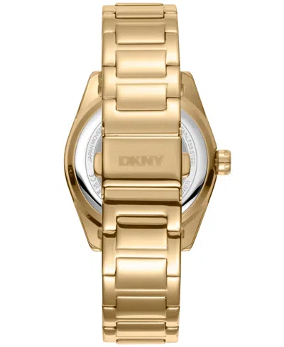 Dkny Women's Chambers Multi-function Chronograph Gold-tone Stainless Steel Bracelet Watch, 36mm