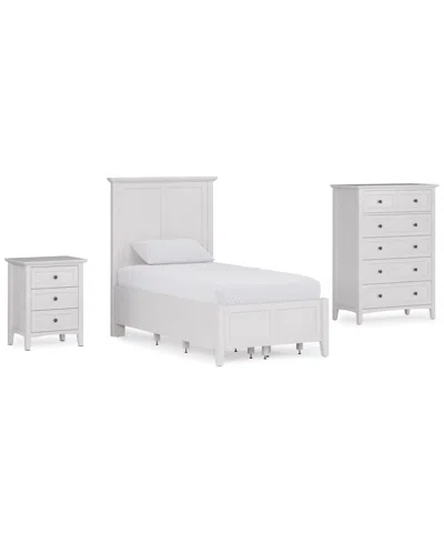 Macy's Hedworth Twin 3-pc. Set (bed, Chest & Nightstand) In White