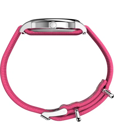 Timex Women's Quartz Analog Pink Nylon Watch, 38mm