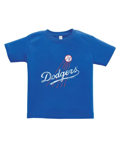 Soft As A Grape Toddler Royal/gray Los Angeles Dodgers Cooperstown Collection T-shirt, Set Of 2 In Blue
