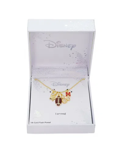 Disney Cubic Zirconia Mickey Mouse Football Charm Necklace