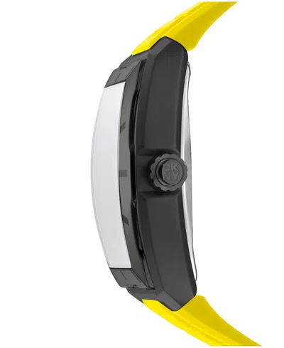 Dkny Men's Urban Automatic Yellow Silicone Strap Watch, 51mm