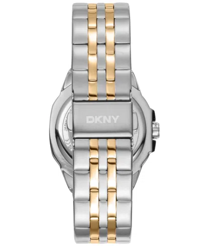 Dkny Women's Brooklyn Midi Light Blue Dial Gold Two-tone Stainless Steel Bracelet Watch 34mm