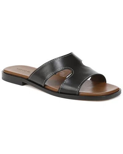 Vince Meyers Leather Slide In Black