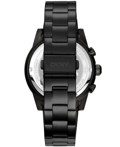 Dkny Men's Bryant Park Chronograph Black Stainless Steel Bracelet Watch, 44mm