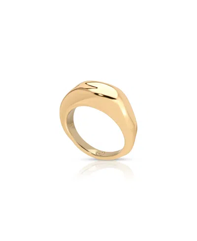 Ettika Modern Flow Statement Ring In Gold