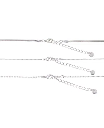 Unwritten Cubic Zirconia Cross Pendant Layered Necklace Set