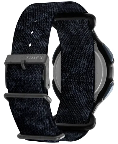 Timex Men's Quartz Digital Black Leather Watch, 38mm