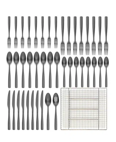 Ornative Kaede 42-pc. Flatware Set With Wire Caddy, Service For 8