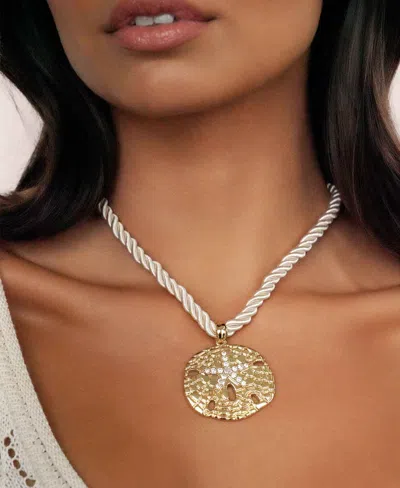 Ettika Sand Dollar Pendant Necklace In Gold