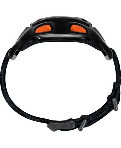 Timex Men's Quartz Digital Black Leather Watch, 38mm