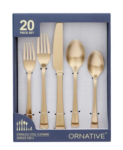 Ornative Hab 20-pc. Flatware Set, Service For 4