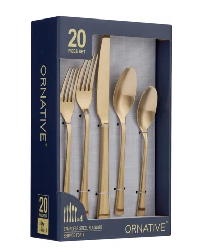 Ornative Hab 20-pc. Flatware Set, Service For 4