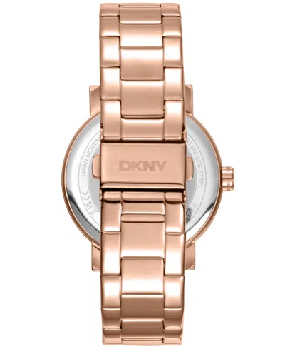 Dkny Women's Soho Maxi Rose Gold-tone Stainless Steel Bracelet Watch, 40mm
