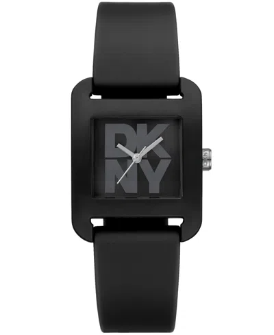 Dkny Women's City Black Silicone Strap Watch, 37mm