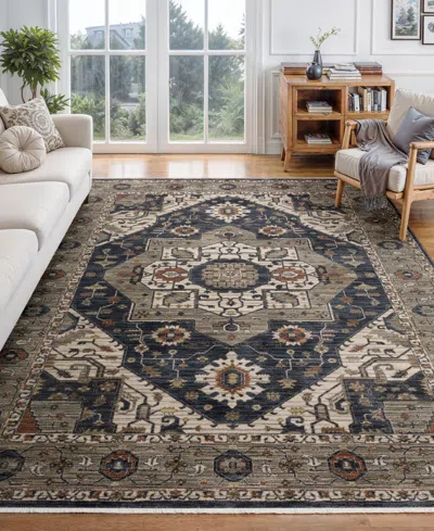 Oriental Weavers Eliana Eli07 6'7"x9'6" Area Rug In Blue