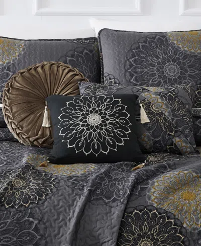 Southshore Fine Linens Midnight Floral 6-pc. Quilt Set, King/california King