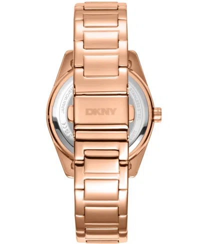 Dkny Women's Chambers Multi Sport Chronograph Rose Gold-tone Stainless Steel Bracelet Watch, 36mm
