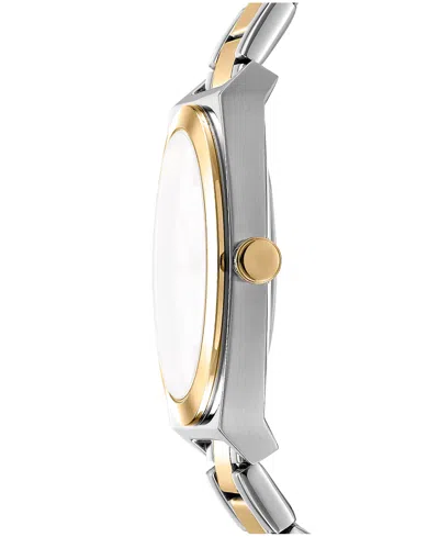 Dkny Women's Broadway Maxi Light Blue Dial Gold Two-tone Stainless Steel Bracelet Watch 38mm