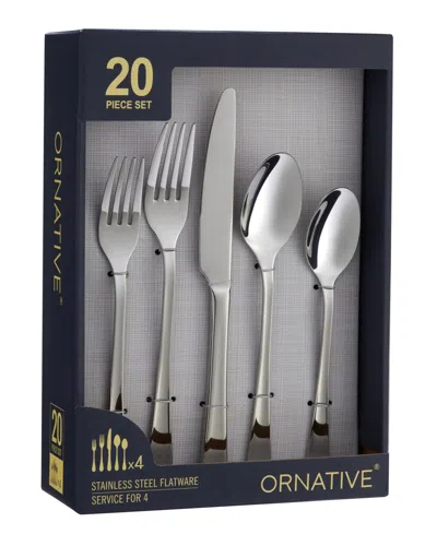 Ornative Hab 20-pc. Flatware Set, Service For 4