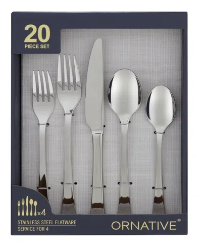 Ornative Hab 20-pc. Flatware Set, Service For 4