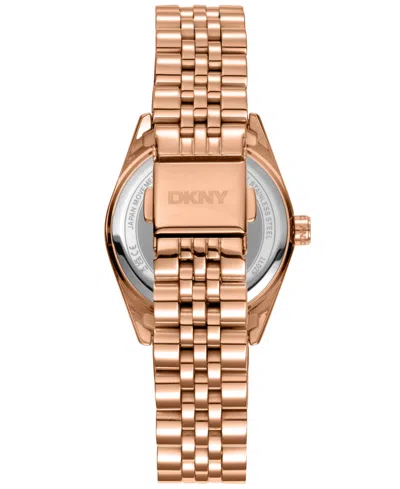 Dkny Everyday Nolita Midi Dark Blue Womens Watch In Gold