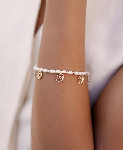 Ettika Aura Cultured Freshwater Pearl Swirl Charm Bracelet